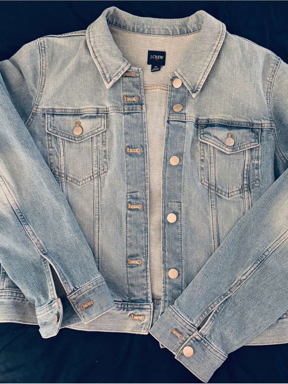 J. Crew Light Wash Denim Jacket - Classic Trucker Style